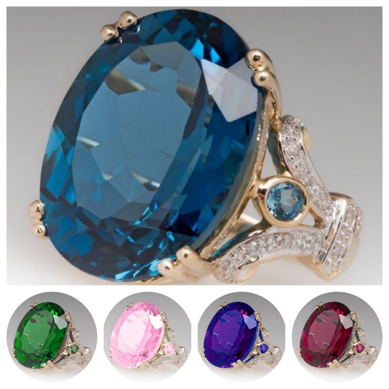 Large Women'S Formal Wear - Bague élégante de luxe pour femme,