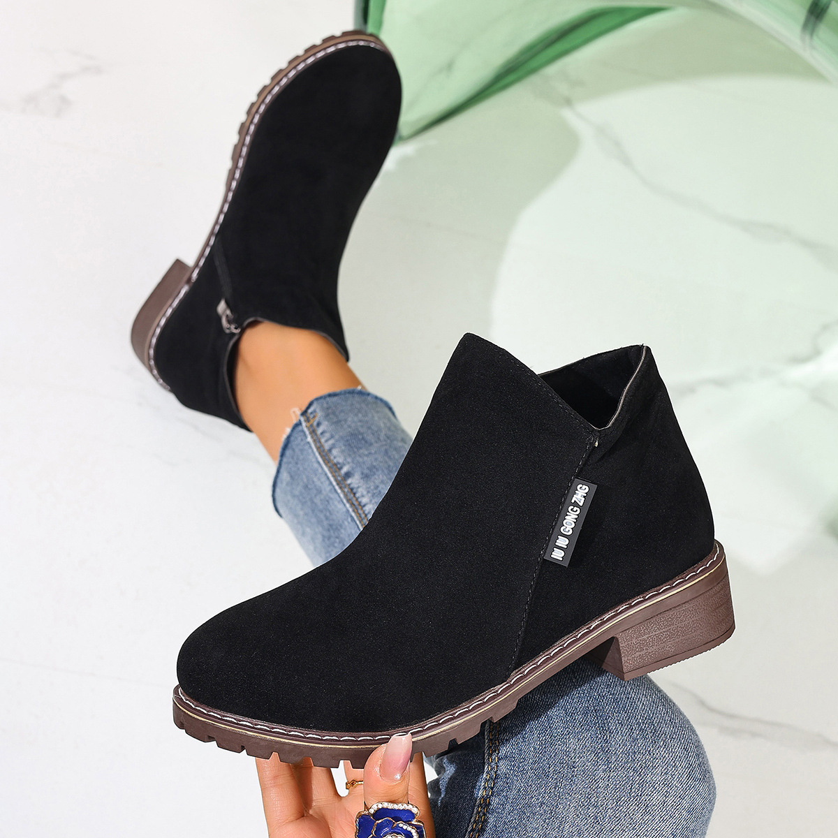 Women Formal Wear With Shoes - Bottines pour femmes automne-hiver, fermeture éclair