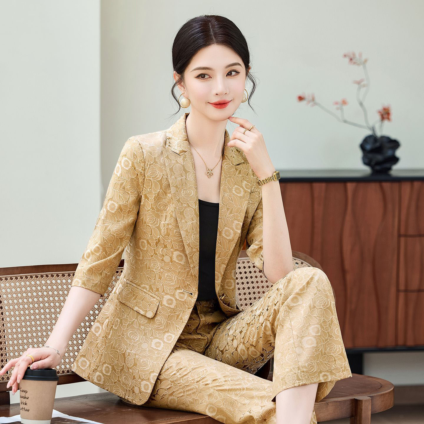 Women'S Formal Wear Pants Suit - Nouvel Ensemble Professionnel Élégant pour Femme