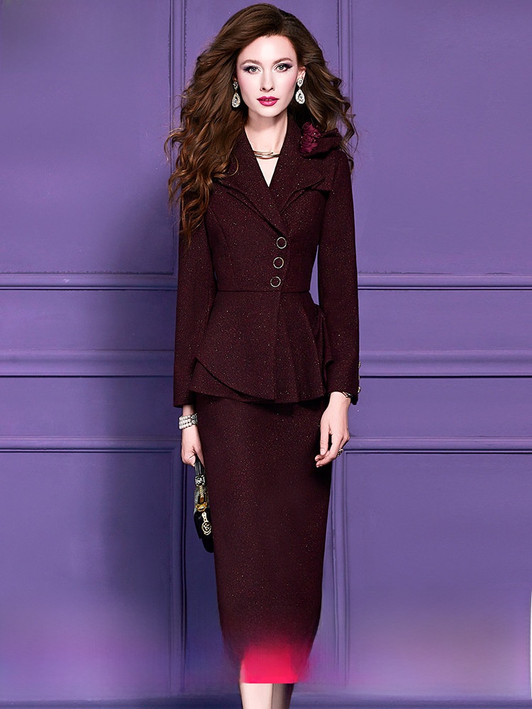 Tailored Coat Wool - Ensemble tailleur en mélange de laine