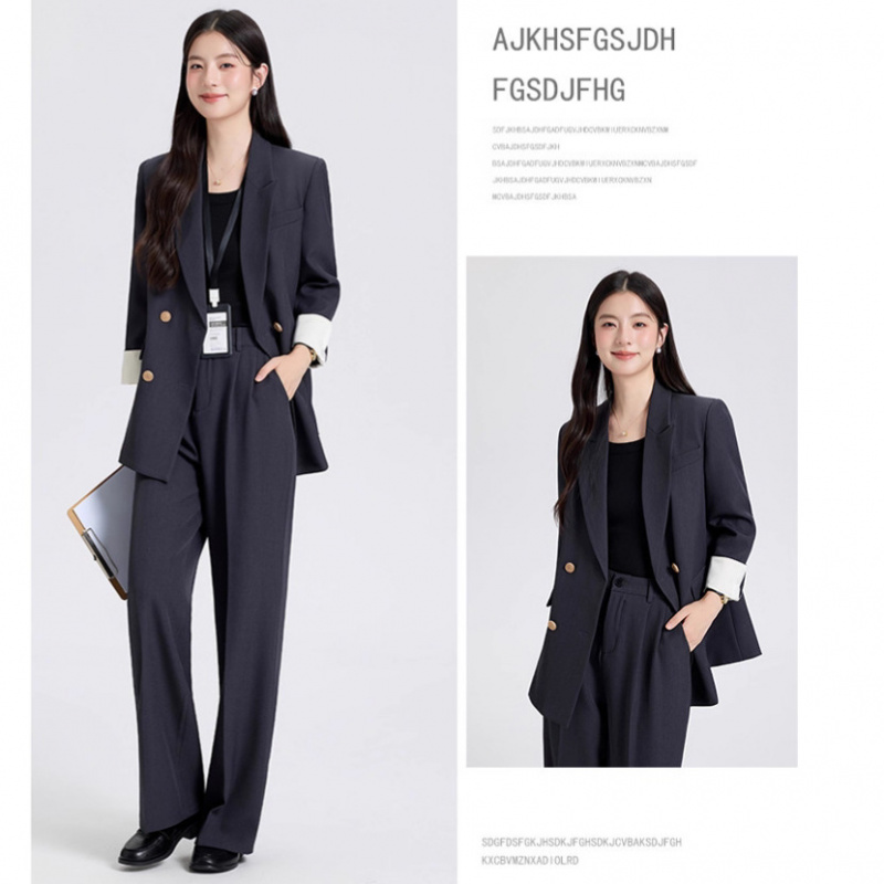 Women'S Formal Wear Petite - Ensemble tailleur femme printemps-automne, tenue professionnelle