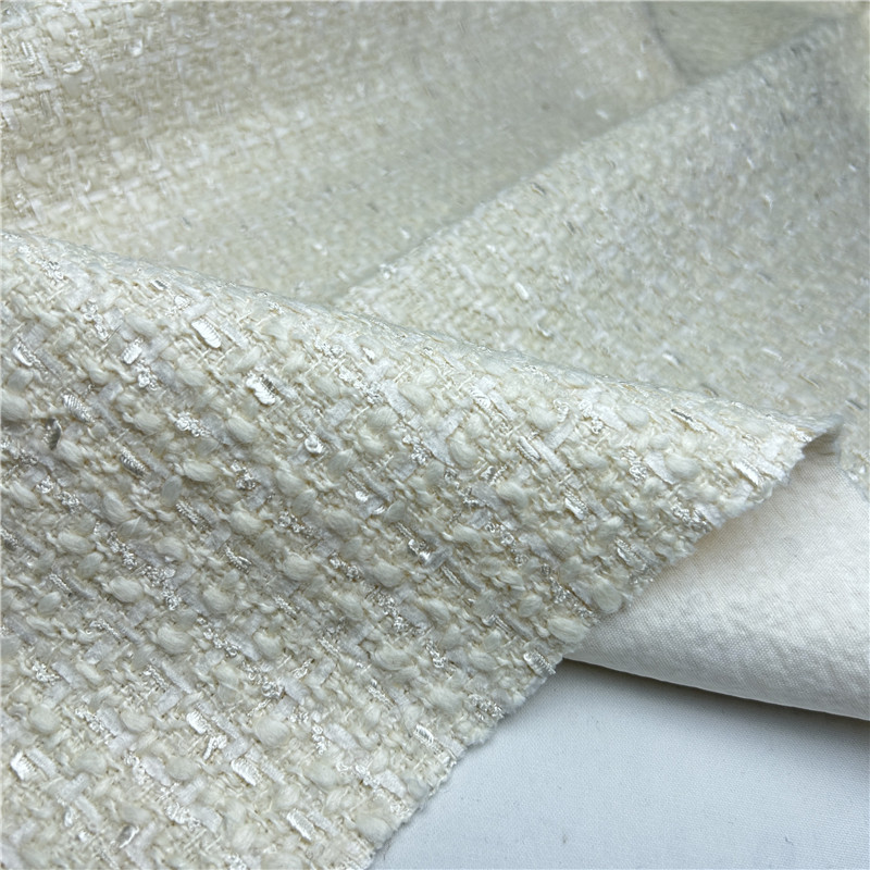 Tailored Coat Wool - Beige français luxe drapé frange tissé