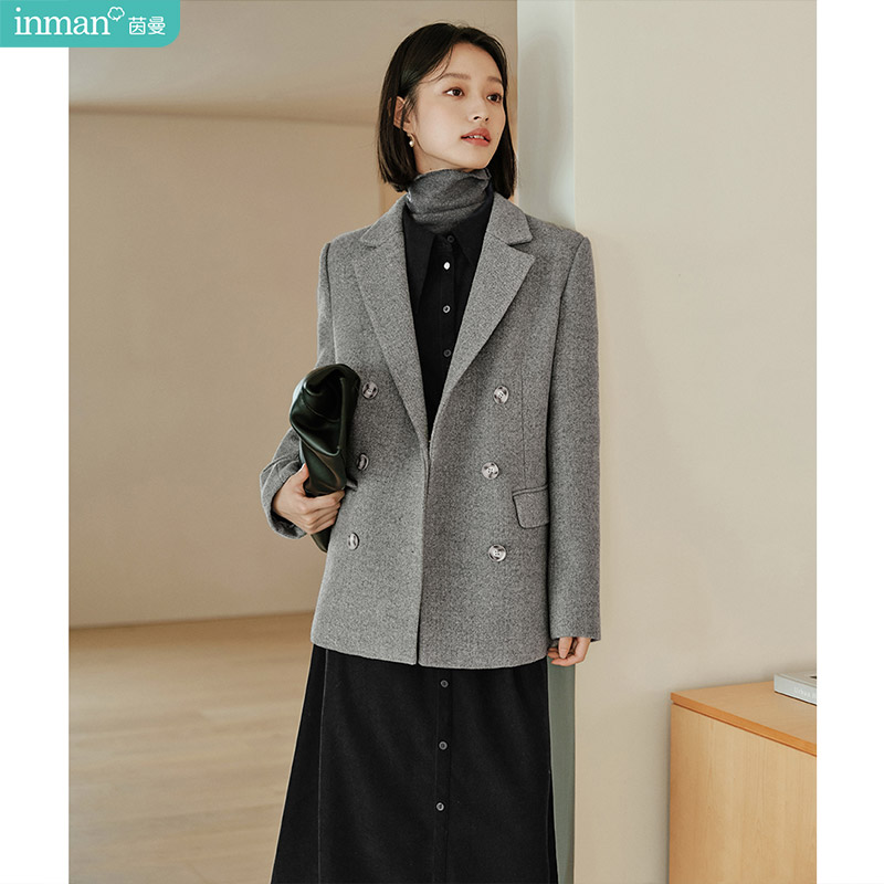 Tailored Coat Wool - Inman intérieur rembourré laine mélange manteau