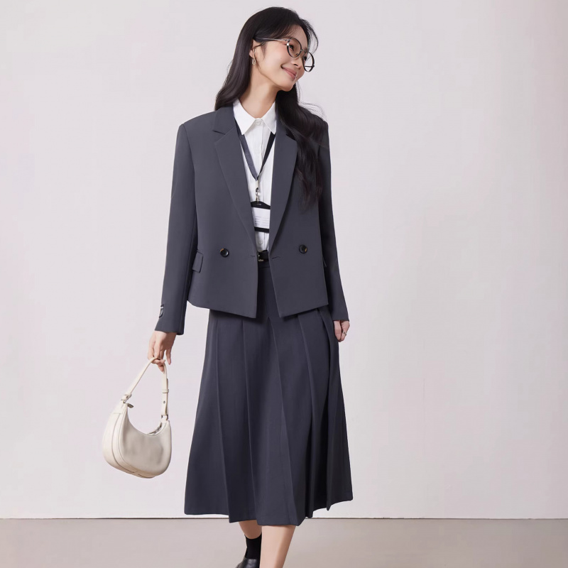 Women'S Formal Wear Petite - Ensemble tailleur gris pour femme, nouvelle