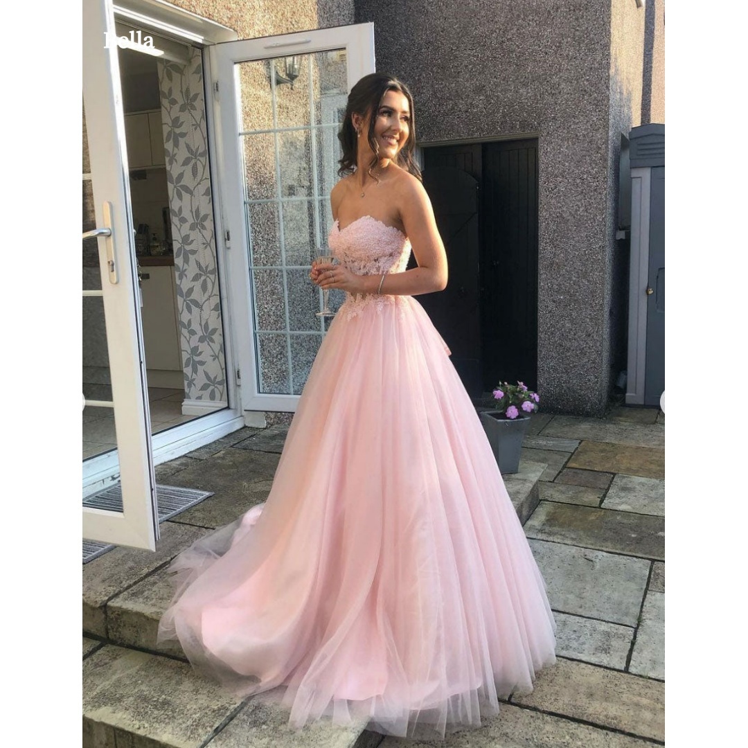Women Formal Wear For Graduation - Robe de bal rose personnalisée Bella,