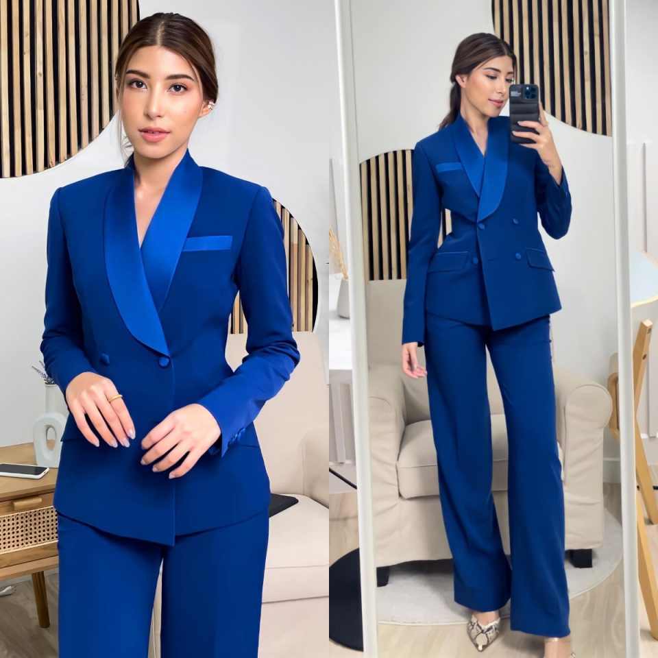 Women'S Formal Jackets To Wear With Dresses - Ensemble de veste pour femme bleu