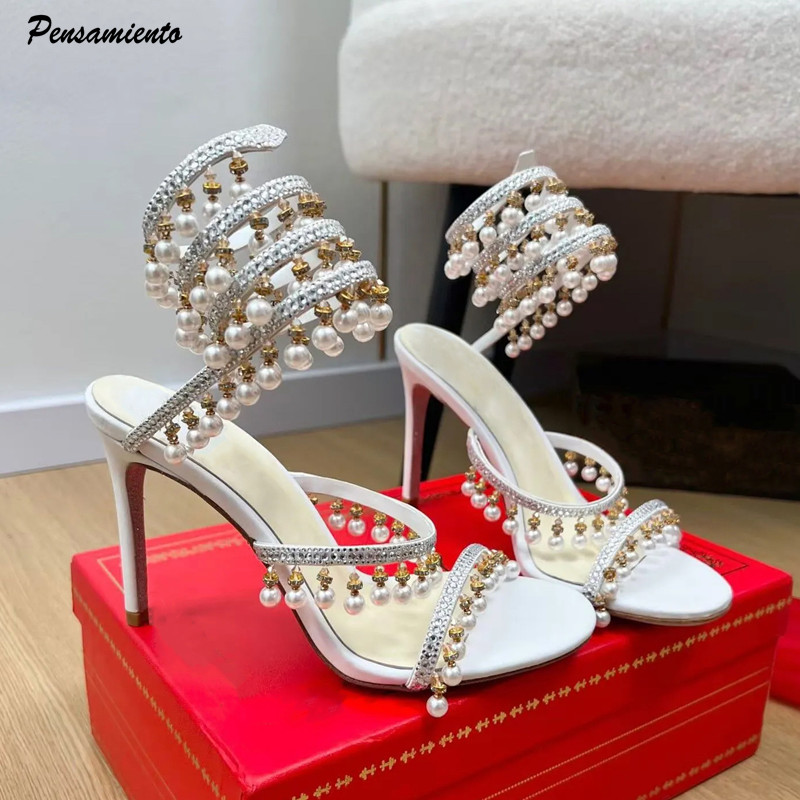 Women'S Formal Wear To A Wedding - Sandales gladiateur de luxe pour femme