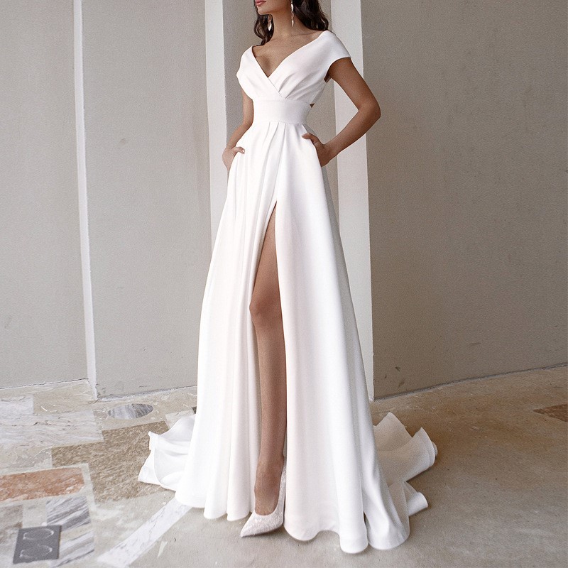 Women Formal Wear Black And White - Nouvelle Robe Longue Élégante pour Femme,
