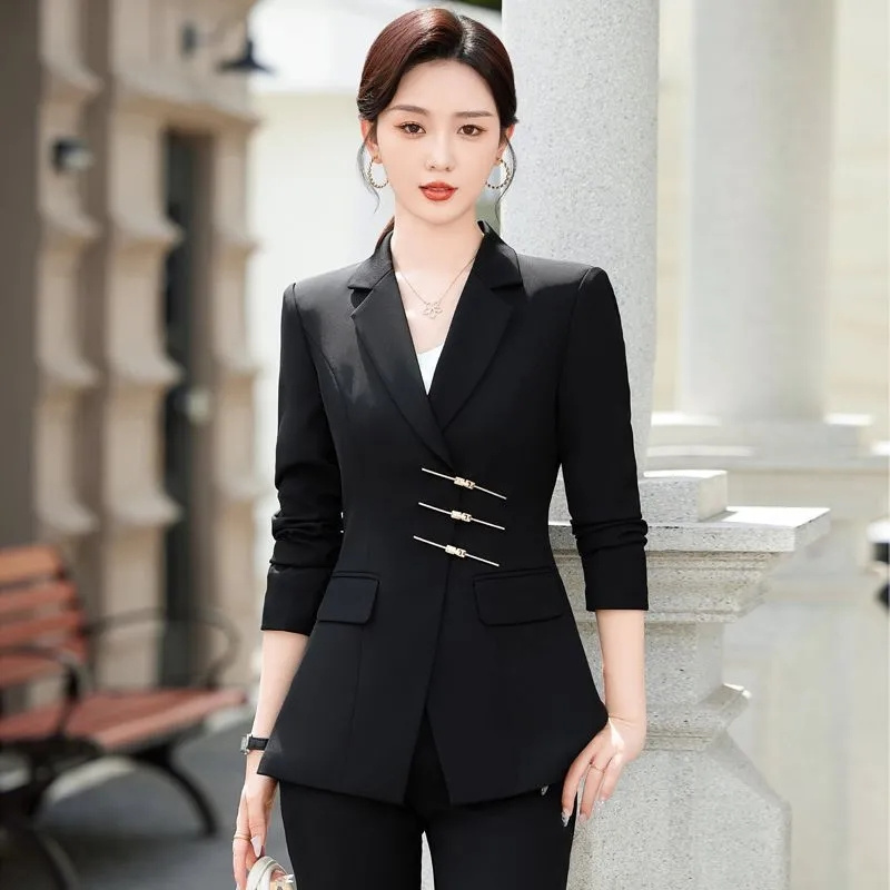 Veste blazer et pantalon imbib - Women Formal Wear Black And White avis et prix