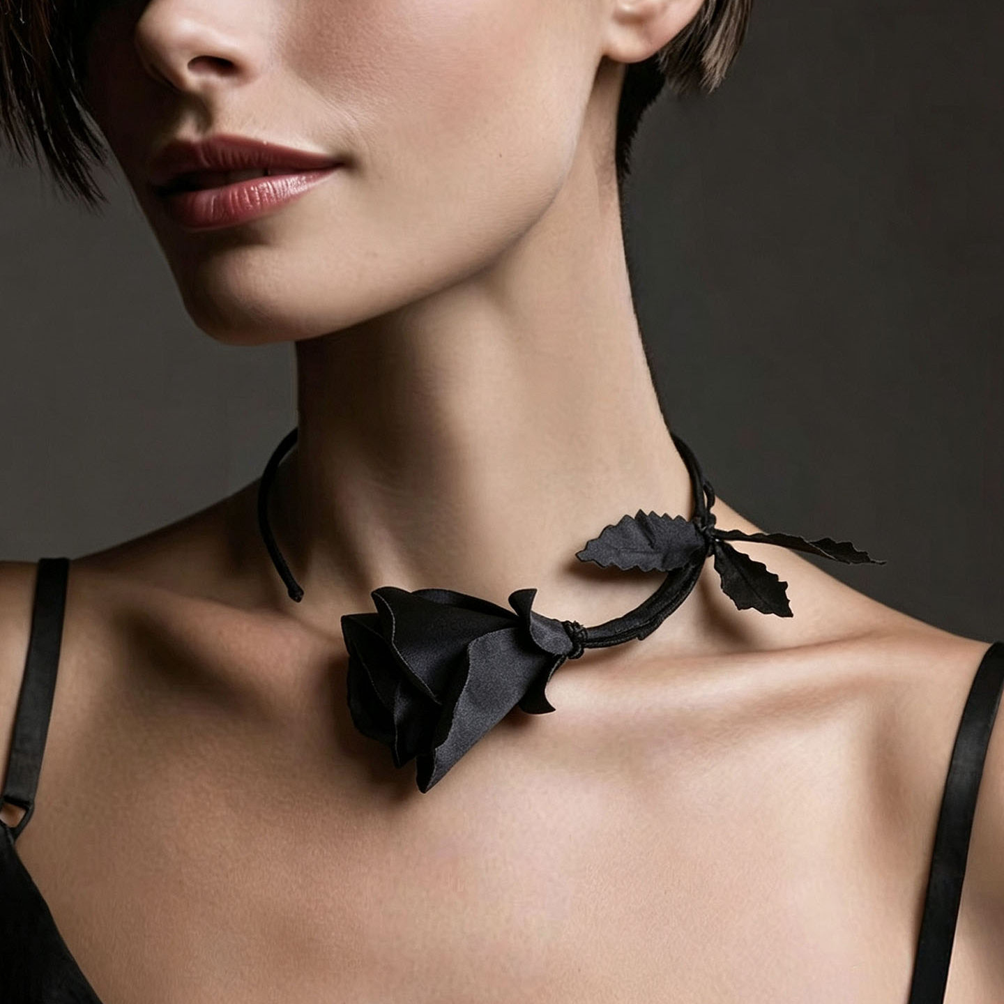 Collier de fleurs roses blanch - Women Formal Wear Black And White avis et prix