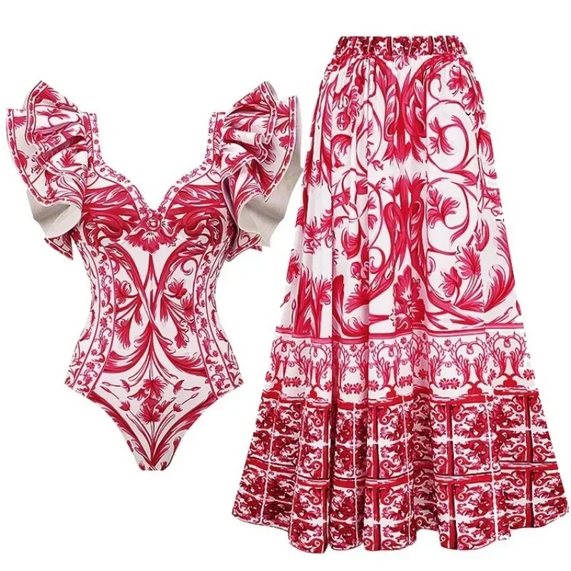Maillot de bain une pièce impr - Monochrome Suit Set avis et prix