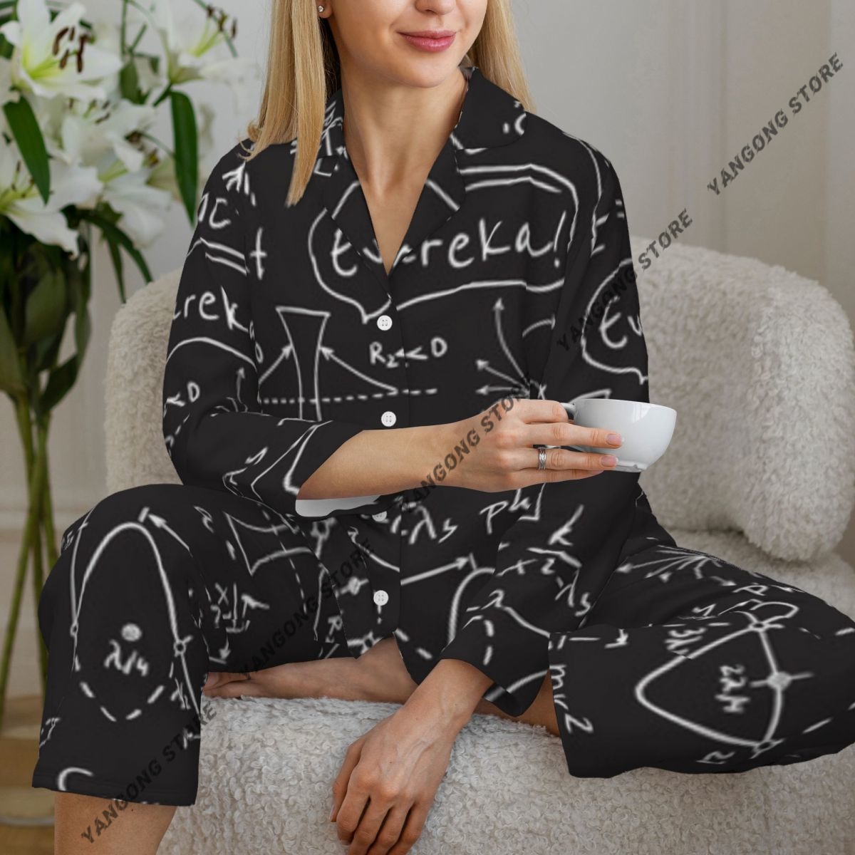 Pyjama à manches longues pour  - Monochrome Suit Set avis et prix