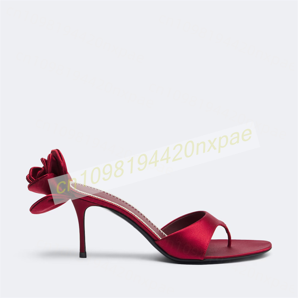 Sandales mules en satin rouge  - Women'S Formal Wear To A Wedding avis et prix