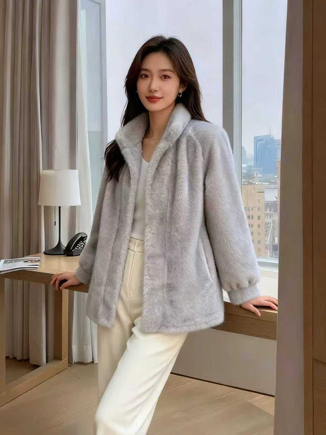 Manteaux en fausse fourrure de - Tailored Coat Wool avis et prix