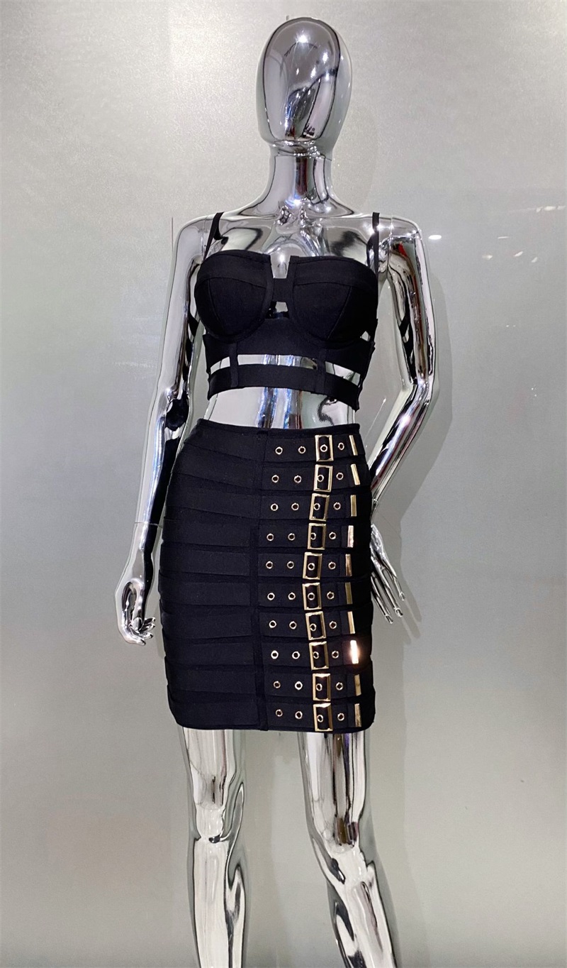 Robe de bal à bandes noire et  - Women Formal Wear Black And White avis et prix