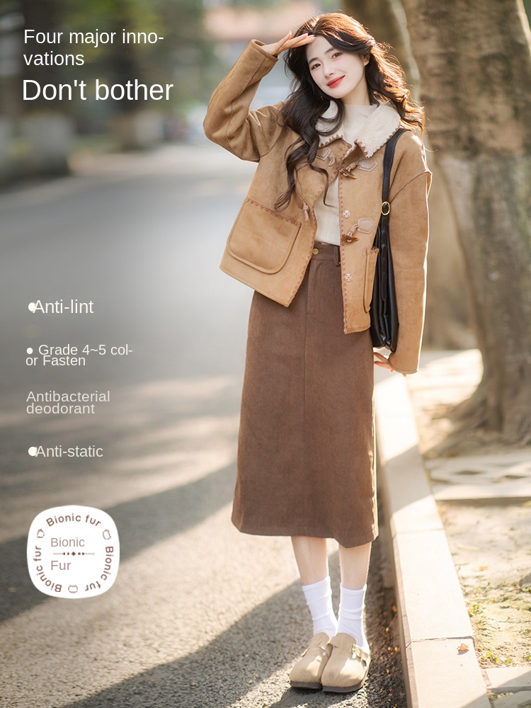 Manteau court en daim pour vêt - Women'S Formal Wear Petite avis et prix